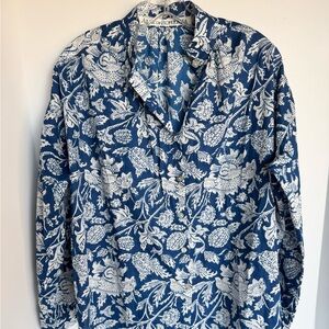 ALIX of BOHEMIA Printed Long Sleeve Blouse Top Size L